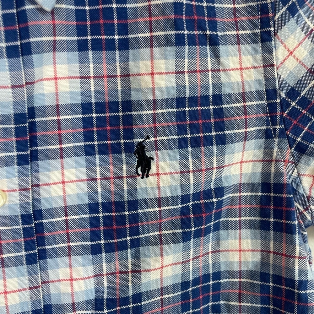 Ralph Lauren Blue and Red Plaid Shirt button down size 5 - Picture 4 of 4